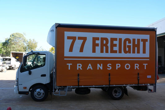 Side-Loading Delivery in Brisbane: Our New Aluminium Curtain Sider - 77 FREIGHT TRANSPORT
